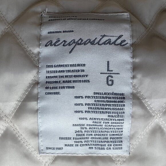 Vintage Aeropostle Plaid Faux Fur Hooded Vest Removable Hood Puffer 90s Y2K-L - Picture 14 of 16